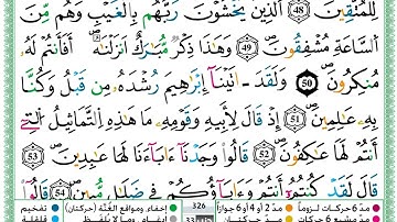 حمزة الجزائري سورة الانبياء مكتوبة كاملة برواية ورش عن نافع