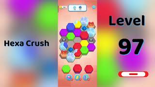 🔥 Hexa Crush Level 97 Walkthrough 🧩 | Solution Guruji 🎮
