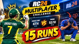 RC24 Multiplayer Challenge 😈 I Beat My Friend by 15 Runs! 🏏🔥|Real Cricket 24 #rc24 #youtube  screenshot 3