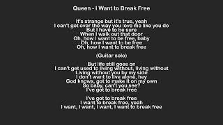 Download Lagu Queen - I Want to Break Free - Lyrics MP3
