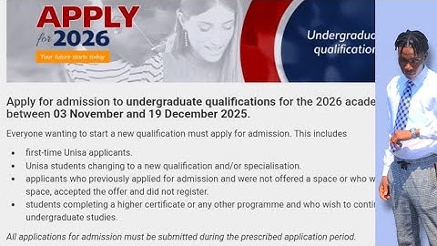 How to APPLY Online at UNISA 2026