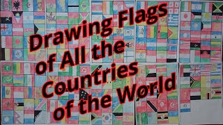 Drawing Every Country's Flag in One Video! 197 Flags Challenge 🚩