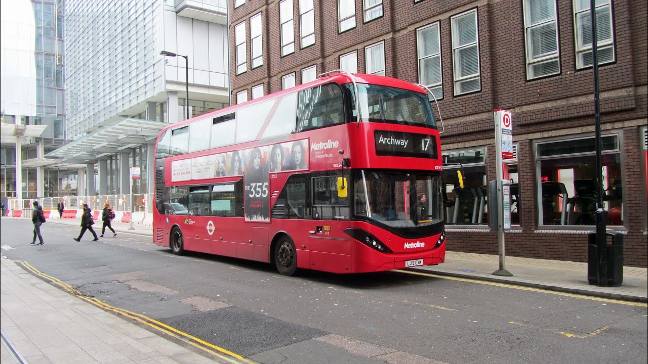Electric & Hybrid Buses On London Bus Route 17.
