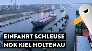 Einfahrt Schleuse Kiel-Holtenau in den Nord-Ostsee-Kanal