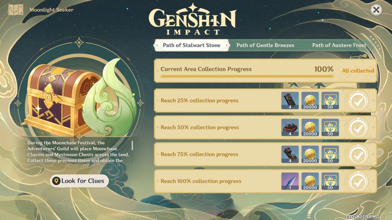 Every Single Moonchase Charms And Mystmoon Chest | Moonlight Seeker | Path of Stalwart Stone