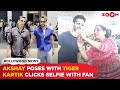 Akshay Kumar &amp; Tiger Shroff leave for their movie’s promotion | Kartik Aaryan clicks selfie with fan