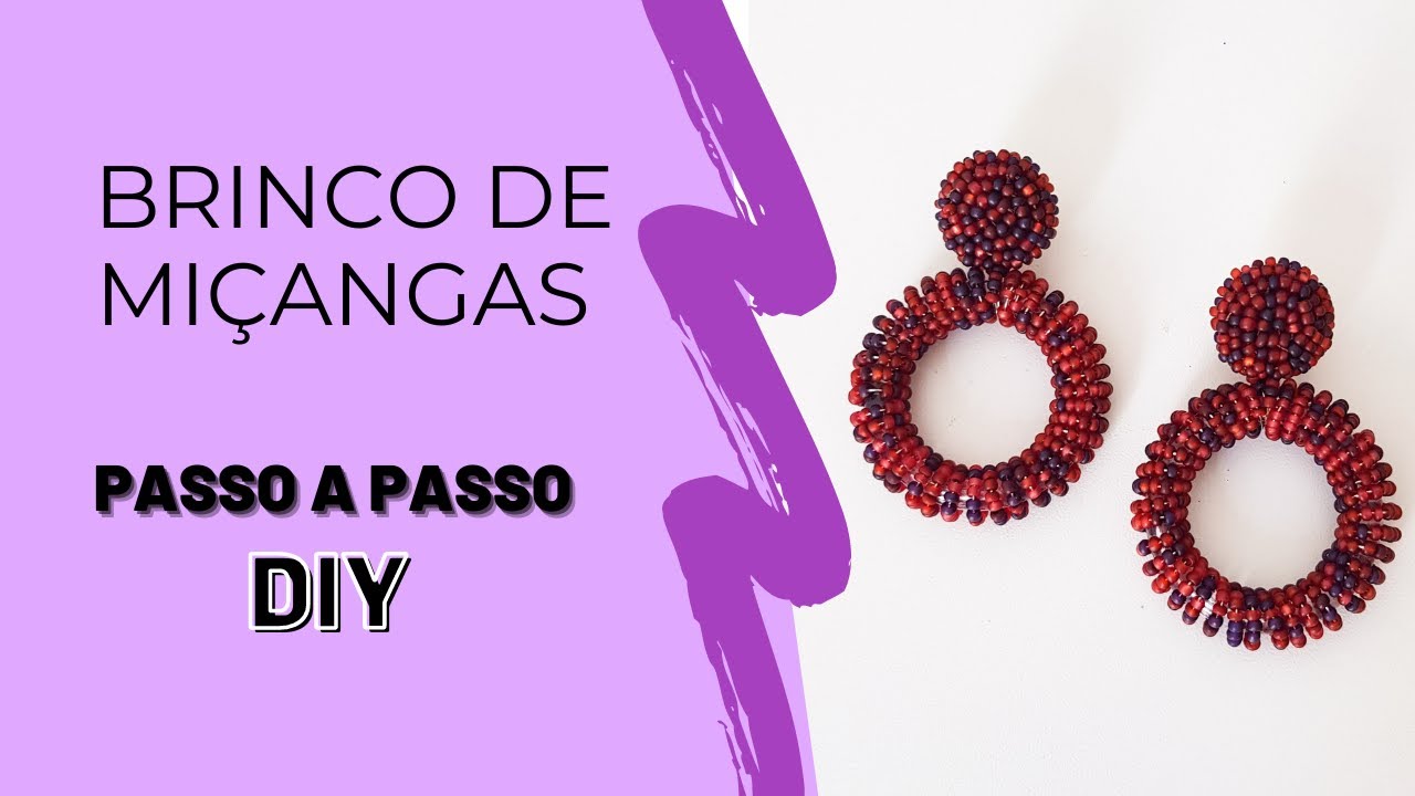Como Fazer Brincos de Miçangas Passo a Passo (DIY Beads Earrings)