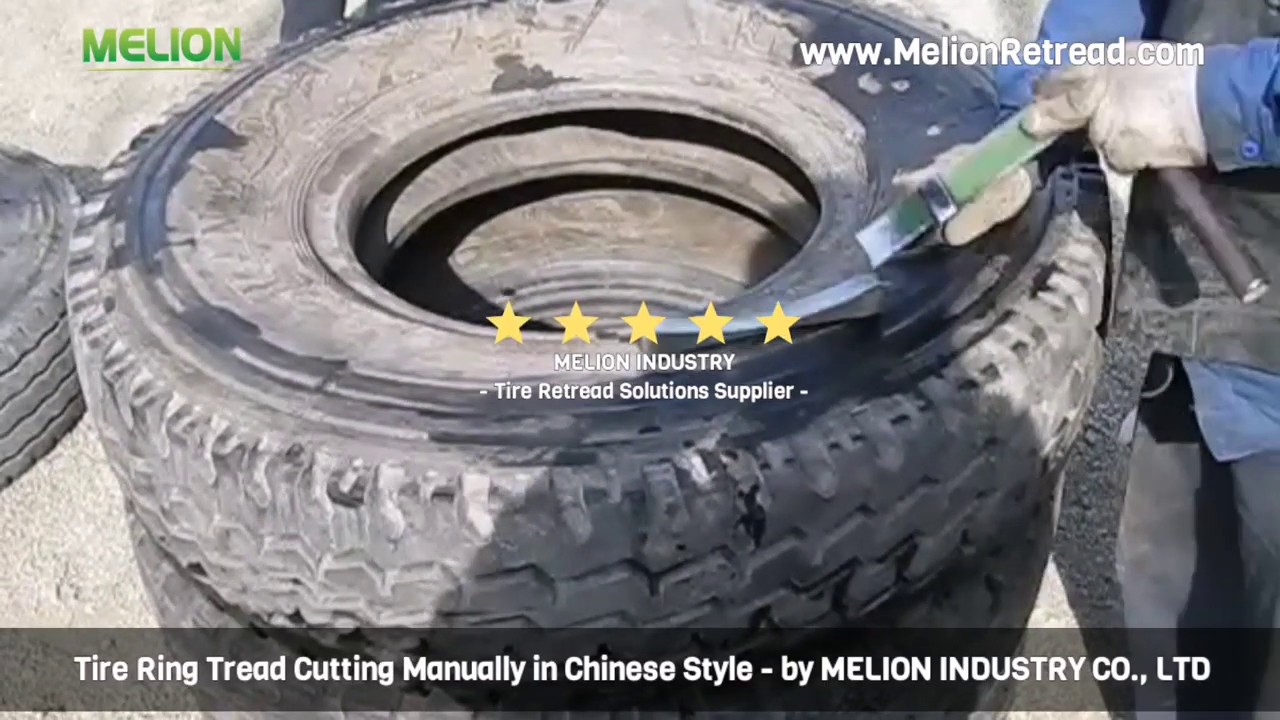 Tire RingTread Cutting Manually in Chinese Style Tire Retread