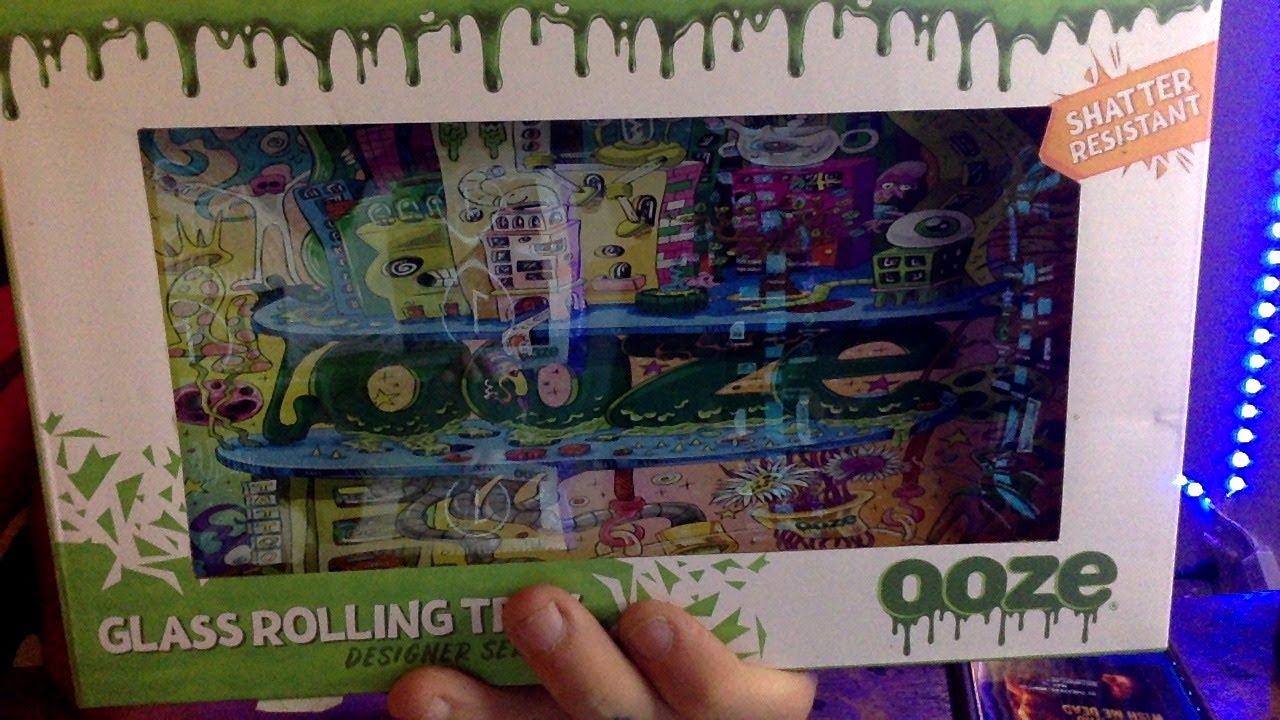 Ooze Shatter Resistant Glass Tray Unboxing + Bong Hit Session + Chillin with some good meds