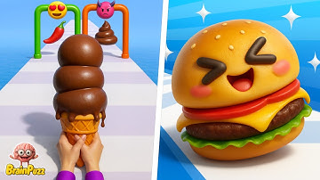 🍦 Ice Cream Stack Runner VS Food Run 🍔 All Levels Satisfying Walkthrough Gameplay PART 2 Android iOS