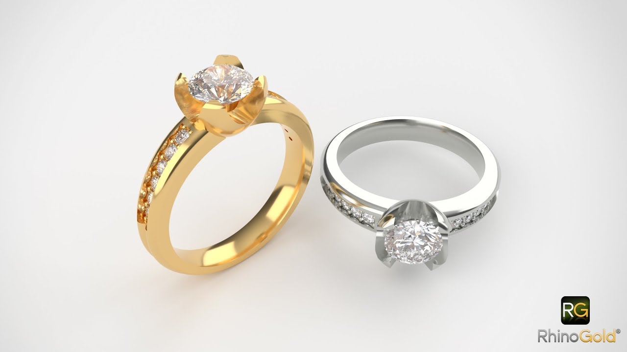 RhinoGold Basic Tutorial - Solitaire Ring 