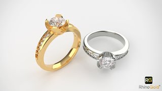 RhinoGold Basic Tutorial - Solitaire Ring