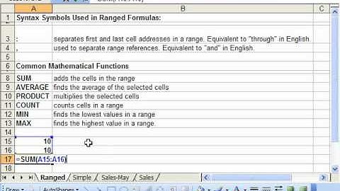 Excel 2003 Tutorial Using Formulas Microsoft Training Lesson 4.1