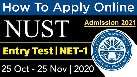 How to apply for NET-1 | Nust Entry Test | Online form filling method | NUST admission 2021 |