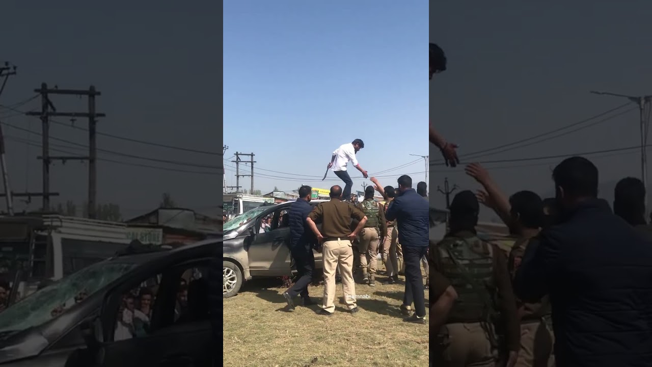 Unknown Mentally Unstable Person Creates Nuisance In Main Chowk Batamaloo Srinagar