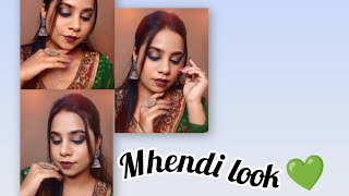 "Mehndi night glam 🌸💅 Get ready to shine with this stunning makeup look,  💃🏻#mhendilook screenshot 5