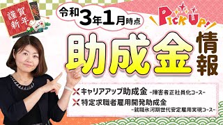 令和３年１月時点の新設助成金情報！キャリアアップ助成金と特定求職者雇用開発助成金の新追加コースについて解説します！