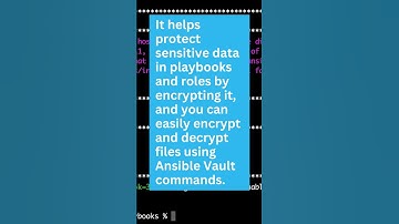 Ansible Vault #ansible #security #encryption