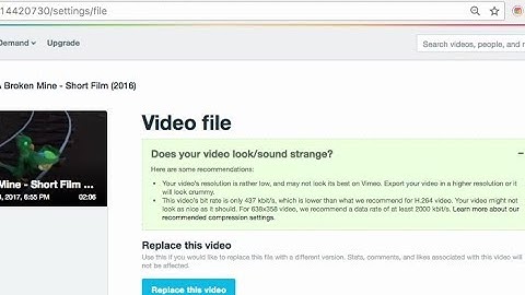 How to replace a video on Vimeo without changing the link