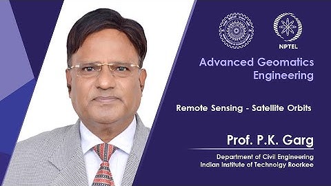 Lecture 20: Remote Sensing - Satellite Orbits