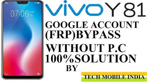 VIVO Y81(1803) GOOGLE ACCOUNT( FRP) BYPASS WITHOUT P.C 100% NEW TRICK- 2020