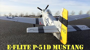 Maiden Flight - E-Flite P-51 Mustang WWII Warbird RC Plane with AS3X Technology