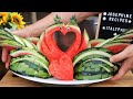 1 Watermelon Challenge - How to Make Watermelon Twin Swan