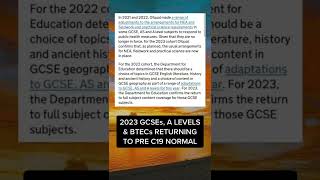 How will YOUR EXAMS be assessed in 2023? (Latest Update) #gcse #alevels #exams