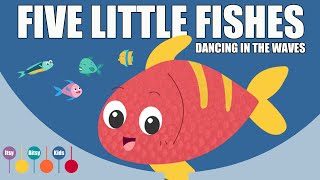 Five Little Fishes Dancing in the Waves Counting Song | ItsyBitsyKids
