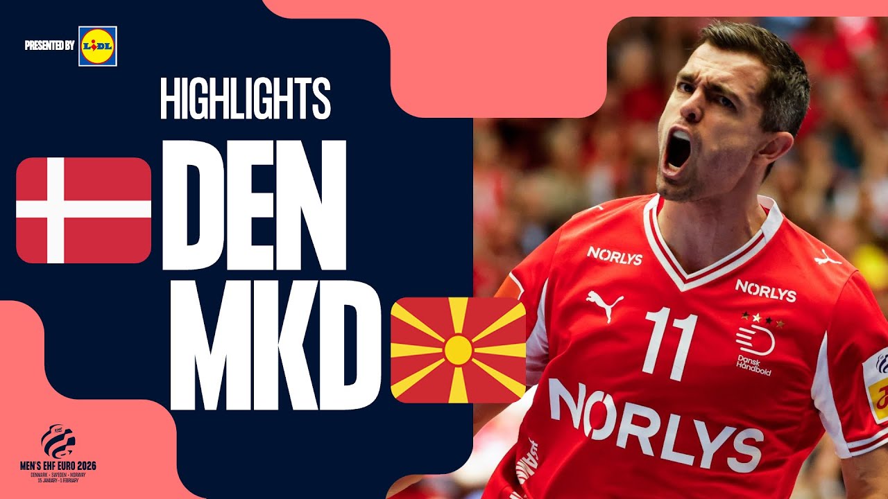 Denmark vs North Macedonia | Highlights | Men's EHF EURO 2026