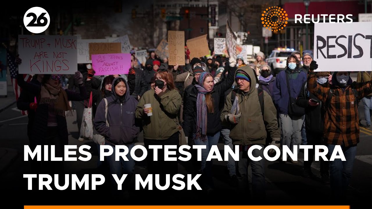 Miles de personas protestan contra Trump y Musk en Washington | # ...