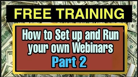 How to set up and Run your Own Webinars - Webinar tutorial series - Video 1