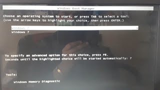 Choose an operating system to start  or press tab to select to boot problem how to solved