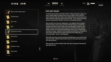 BOOKS: Notes about treasure (Witcher 3 In-Game Lore Read Aloud)