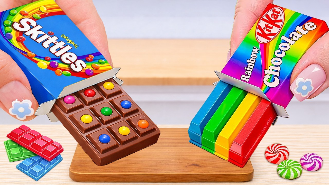 1000+ Miniature Rainbow Chocolate KitKat & Rainbow Oreo Recipes l Best Of Miniature Cake Ideas