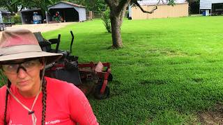 Using Our Old Exmark to Mow My Parents Lawn
