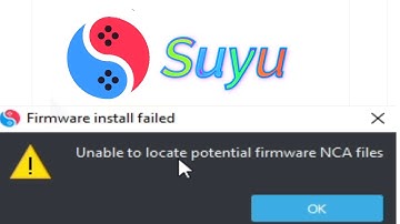 Suyu Emulator Kan potentiële firmware NCA-bestanden niet vinden