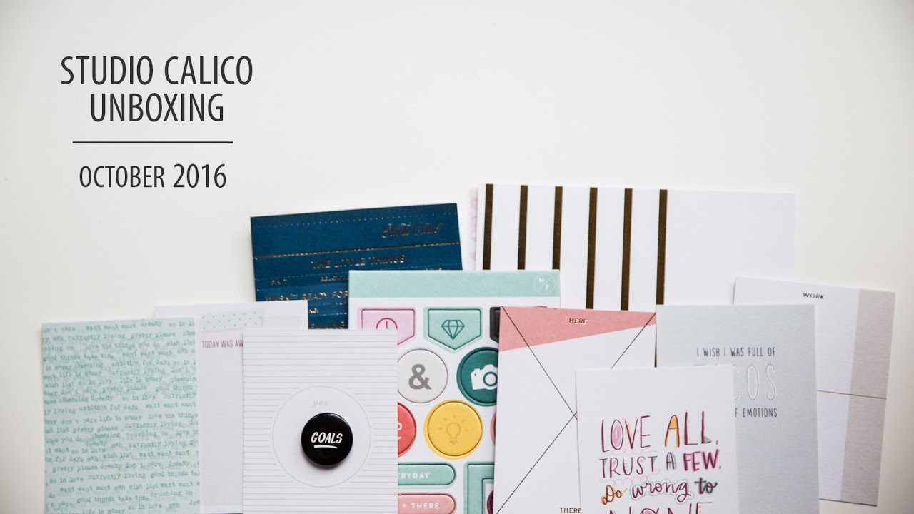 Studio Calico Documenter Kit Unboxing | October 2016 - YouTube