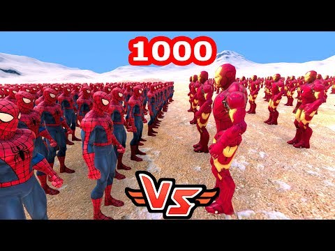 1000 ÖRÜMCEK ADAM VS 1000 DEMİR ADAM 😱 - Süper Kahramanlar