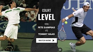 Tommy Haas vs Pete Sampras Court Level!! Sampras isn’t content at the end. 