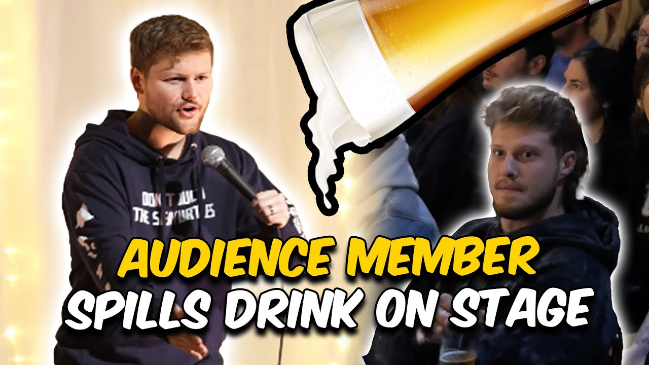 Audience Member Spills Drink On Stage YouTube
