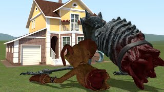 DOGDAY AND CATNAP SCARY HALF VS HOUSES!! (Poppy Playtime Chapter 3) - Garry's Mod