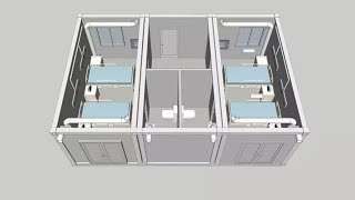 shipping container clinic mobile portable hospital rooms modular healthcare centers for covid-19