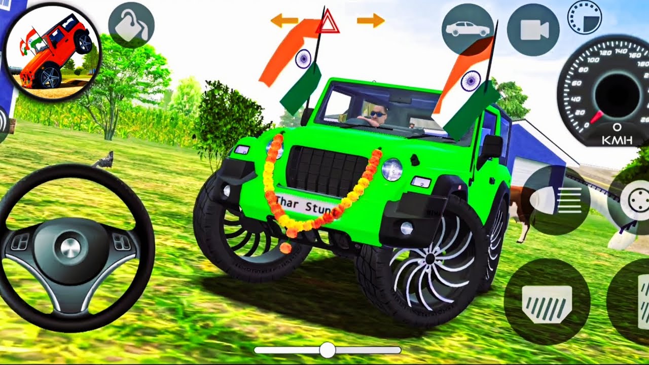 Modified Mahindra Thar😈Games:India Green Thar (Gadi Wala Games) Car Game Android Game - #2026