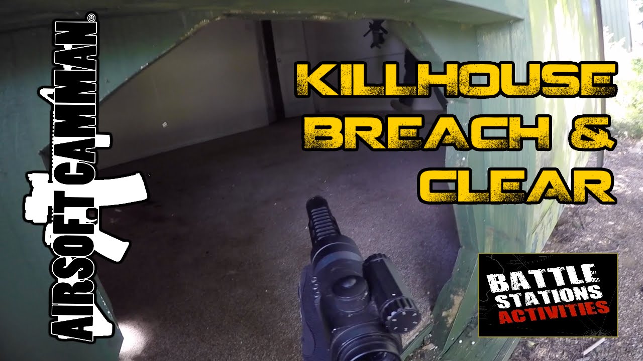 Airsoft Breach & Clear Game in the Kill House CQB Room Clearance