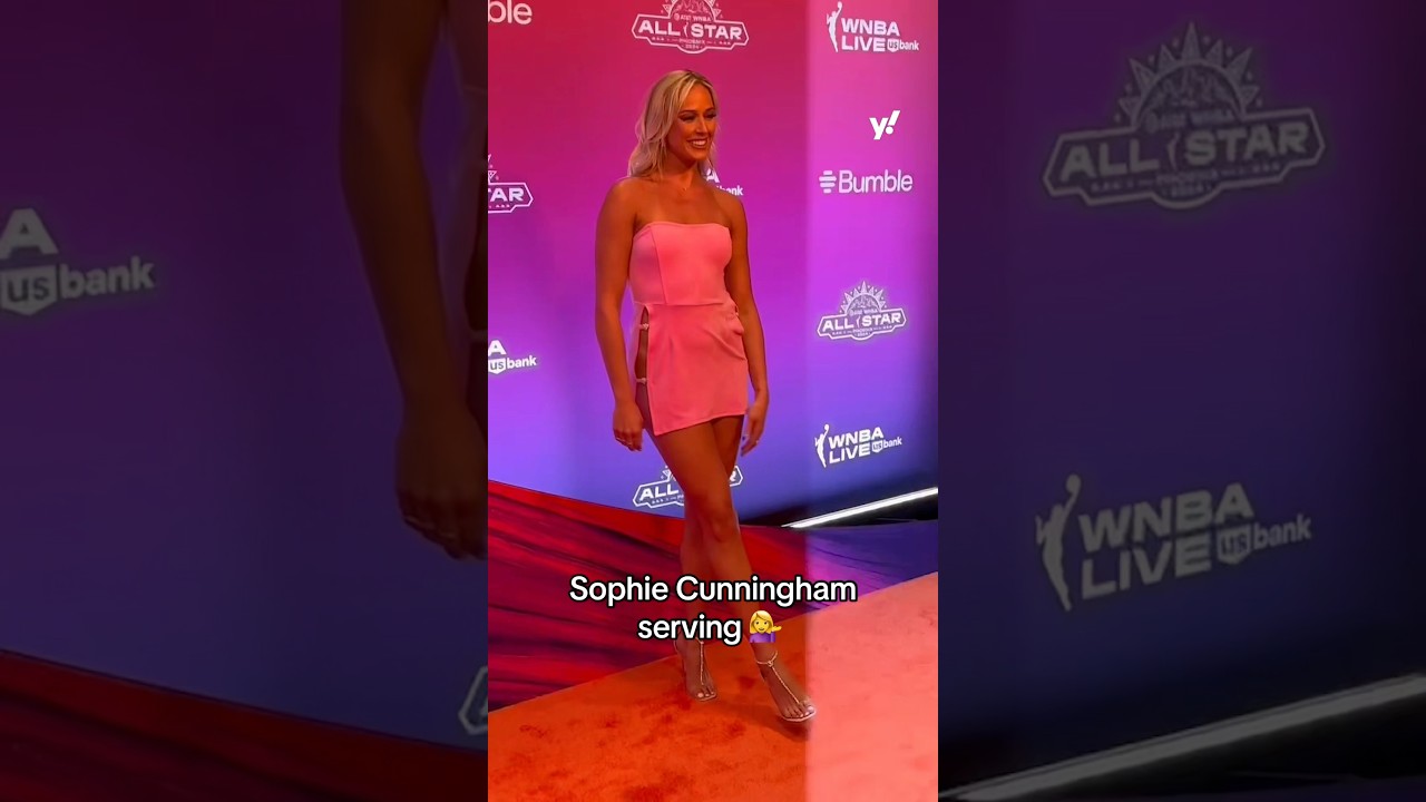 sophie cunningham pink dress @WBBTweets's video Tweet