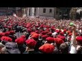 San Fermín /2 Gaiteros de Toda Navarra Amenizando después del Txupinazo.