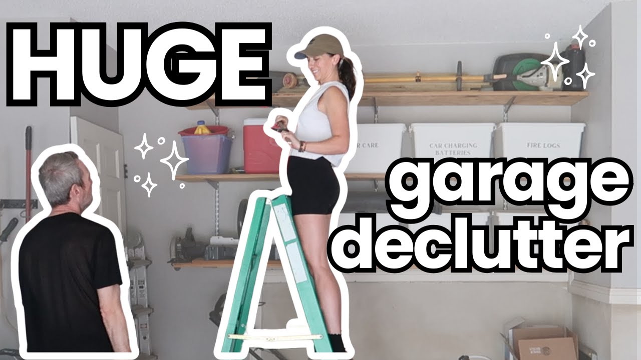 МУЖ ПОМОГАЕТ С ОГРОМНОЙ УБОРКОЙ В ГАРАЖЕ!