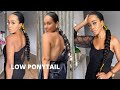 ALICIA KEYS INSPIRED SLEEK LOW BRAIDED PONYTAIL / Protective Hairstyle / Tupo1