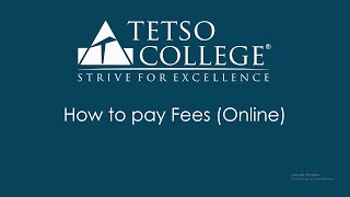 How to pay your fees Online